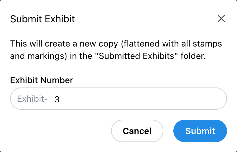 submit exhibit